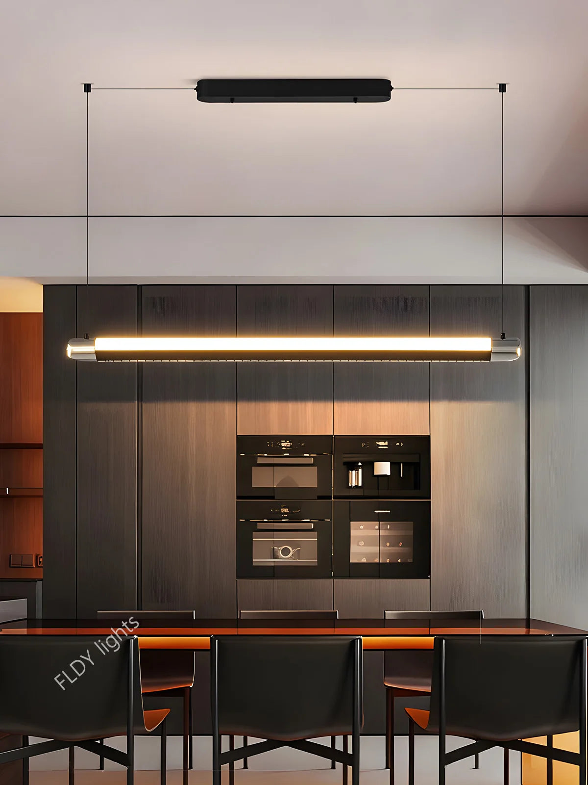 Lámpara colgante de cristal minimalista para comedor