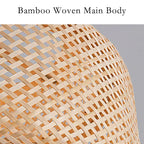 Nordic Bamboo Woven Pendant Light 30cm