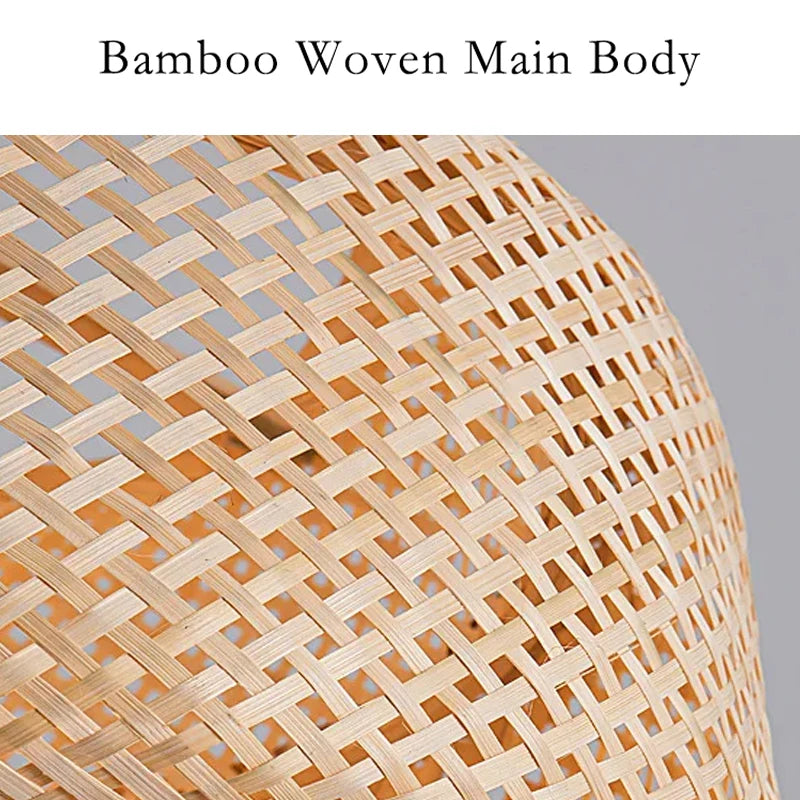 Nordic Bamboo Woven Pendant Light 30cm
