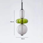 Designer Candy Glass Totem Pendant Light in Bold Colors for Dining Room
