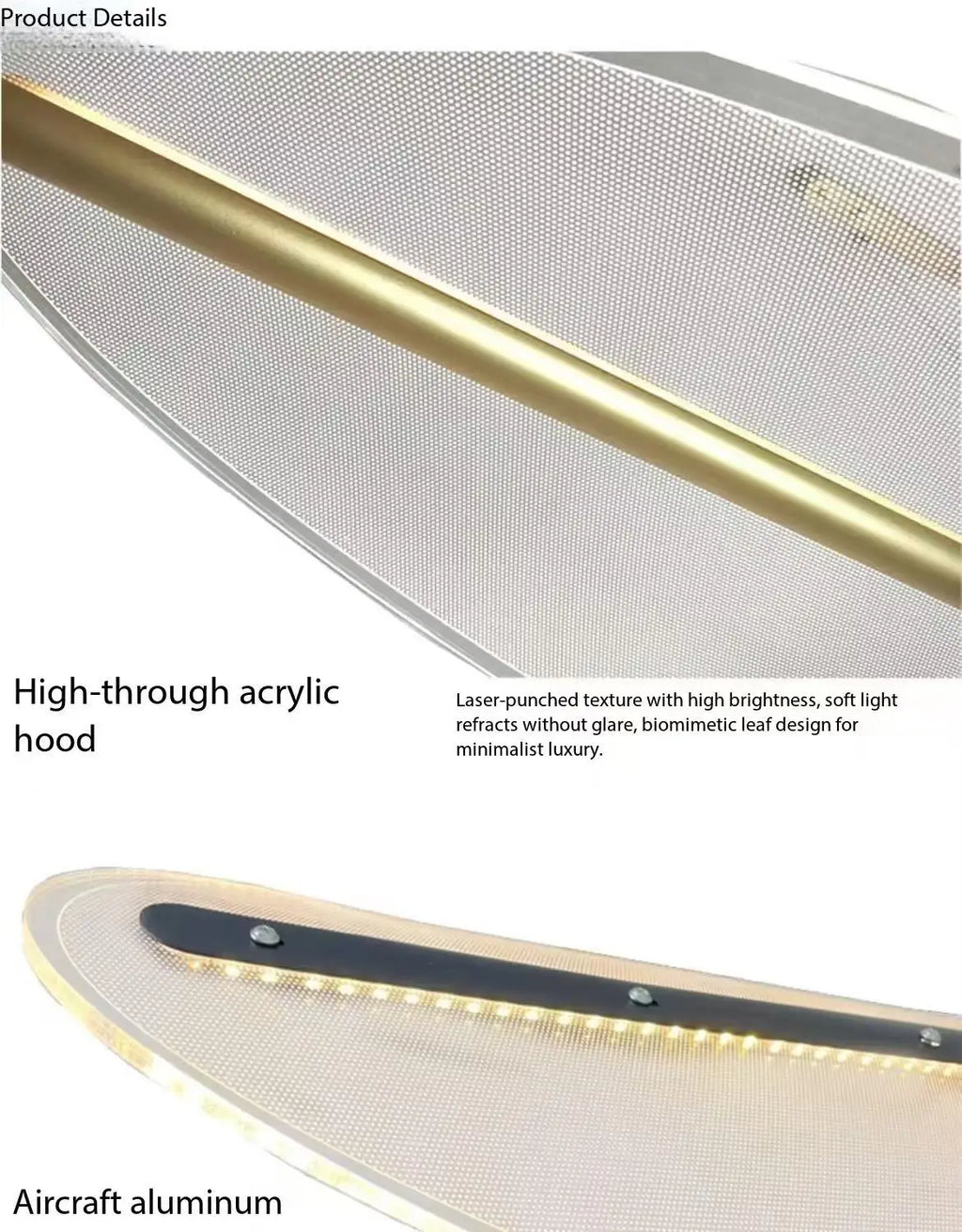 Lámpara colgante acrílica LED nórdica para comedor