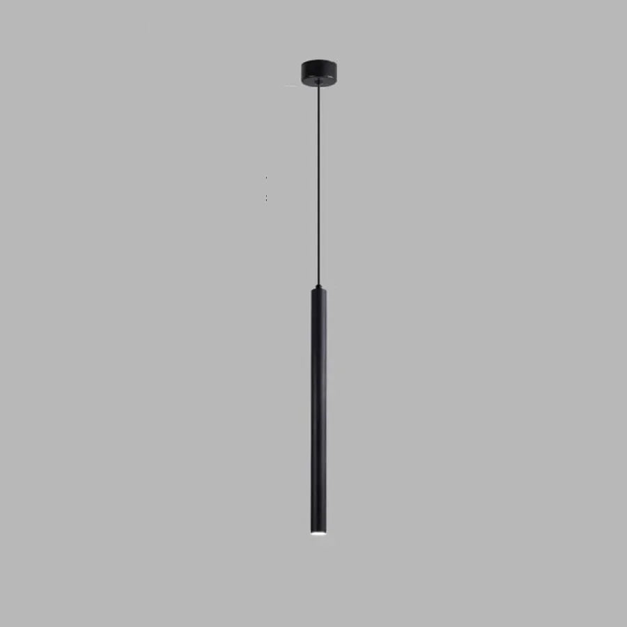 Lámpara colgante tubular de hierro minimalista para dormitorio