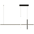 Minimalist Linear Iron Pendant Light for Dining Room