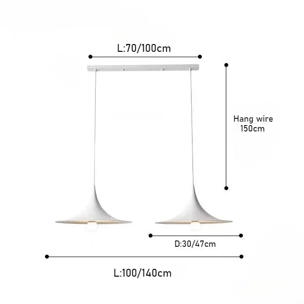 Lámpara Colgante Minimalista de Metal para Comedor