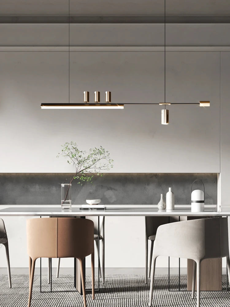 Lámpara Colgante Minimalista de Cobre para Comedor
