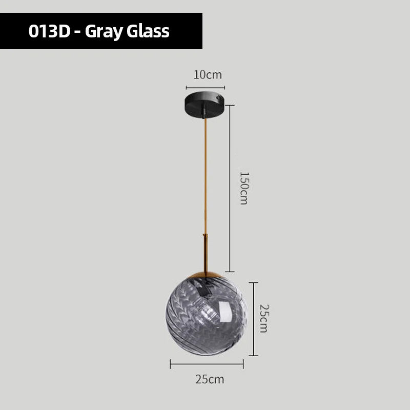 Modern Swirl Glass Pendant Light in Smoked Gray and Amber for Kitchen Island