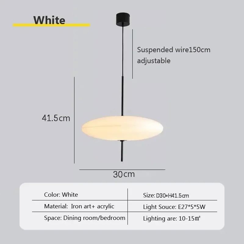 Minimalist LED Pendant Light UFO Flying Saucer Design