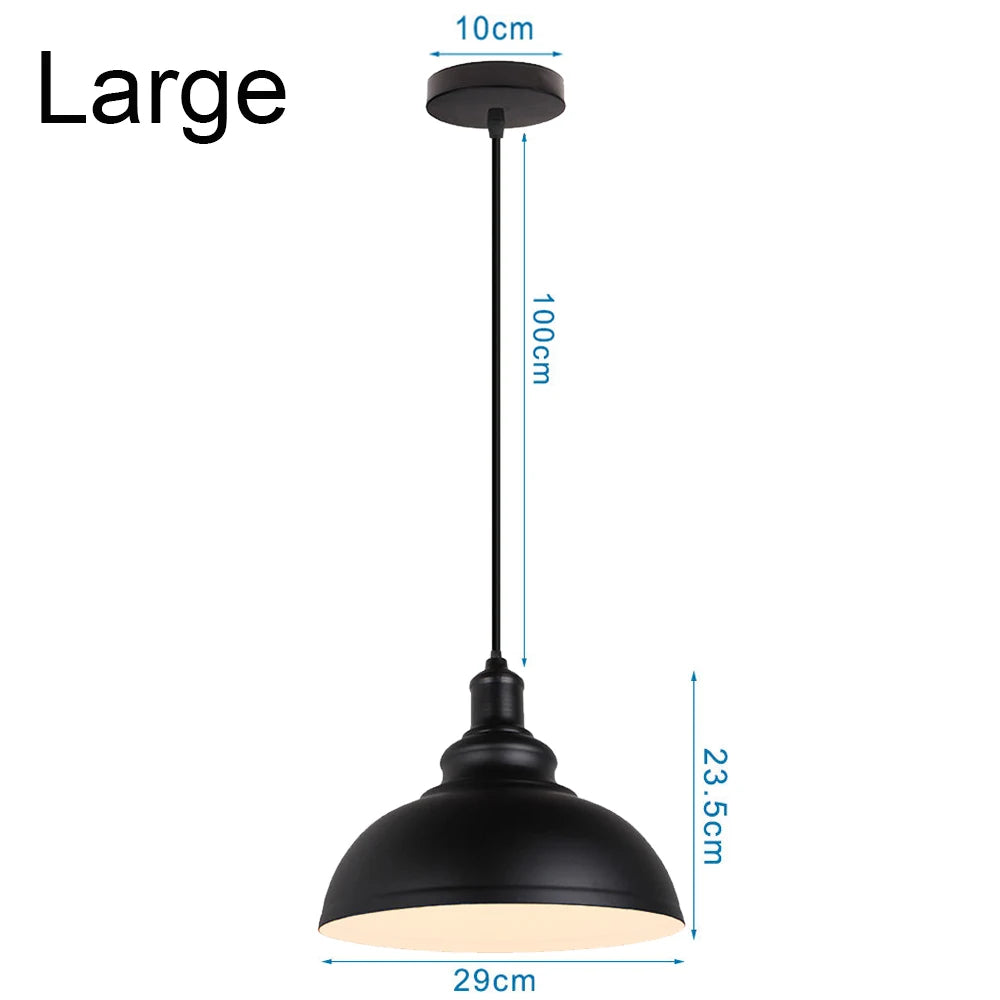 Industrial Iron Pendant Light for Dining Room Kitchen