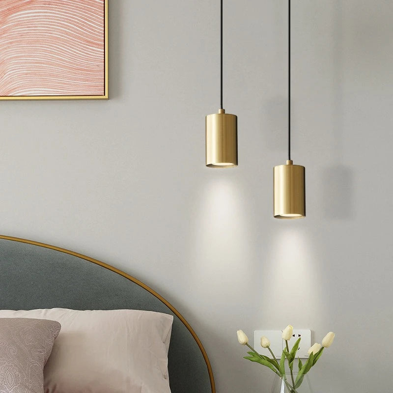 Lámpara Colgante Nórdica Minimalista de Hierro para Dormitorio