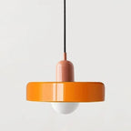 Retro Two Tone Glass Mushroom Pendant Light for Cafe and Dining Room
