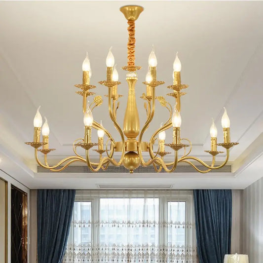 Rustic Iron Crystal Chandelier Pendant Light