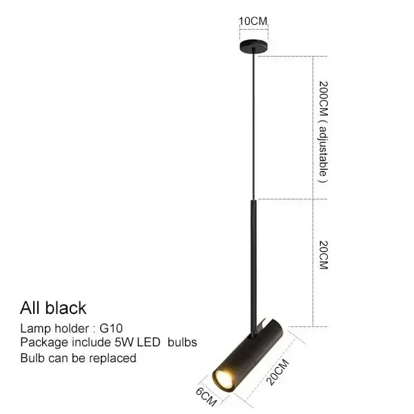 Minimalist Iron Pendant Light for Bedroom Dining Room