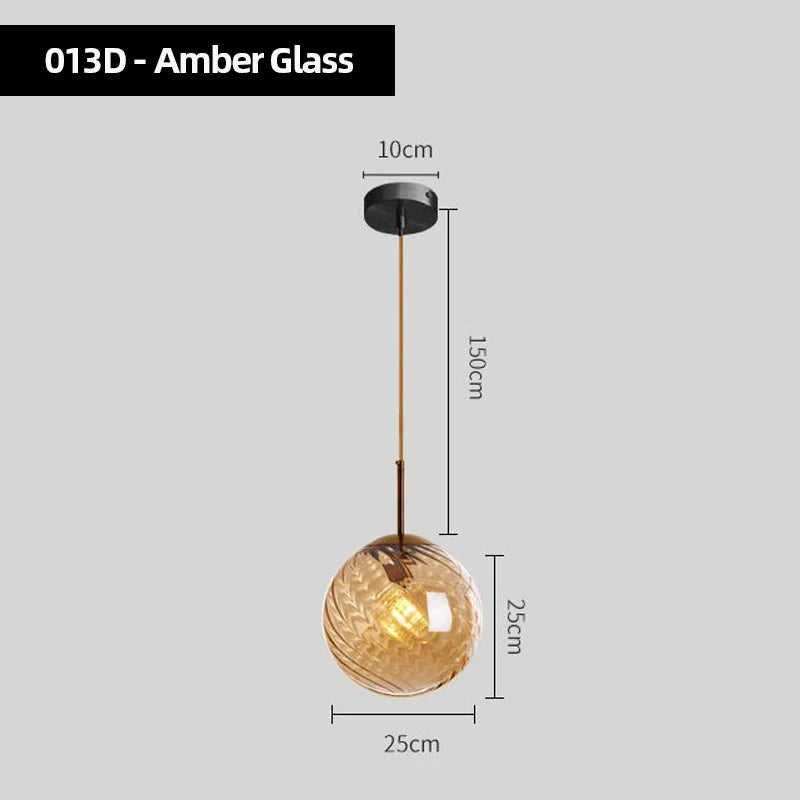 Modern Swirl Glass Pendant Light in Smoked Gray and Amber for Kitchen Island