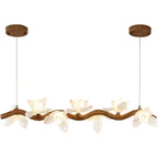Modern Tree Branch Iron Chandelier with LED Lotus