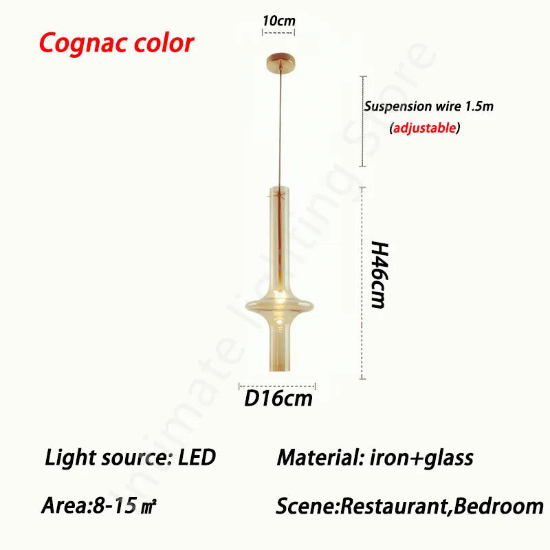 Nordic Glass Tube Pendant Light Minimalist Design