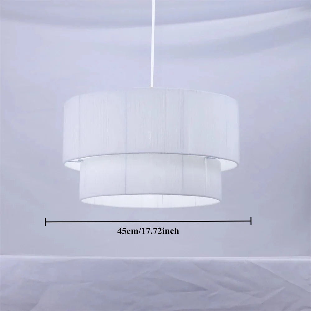 Lámpara colgante minimalista de ratán con pantalla de cuerda de cáñamo