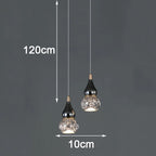 Crystal Glass Pendant Light for Staircase & Entryway