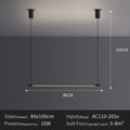 Minimalist Iron Linear Pendant Light for Dining