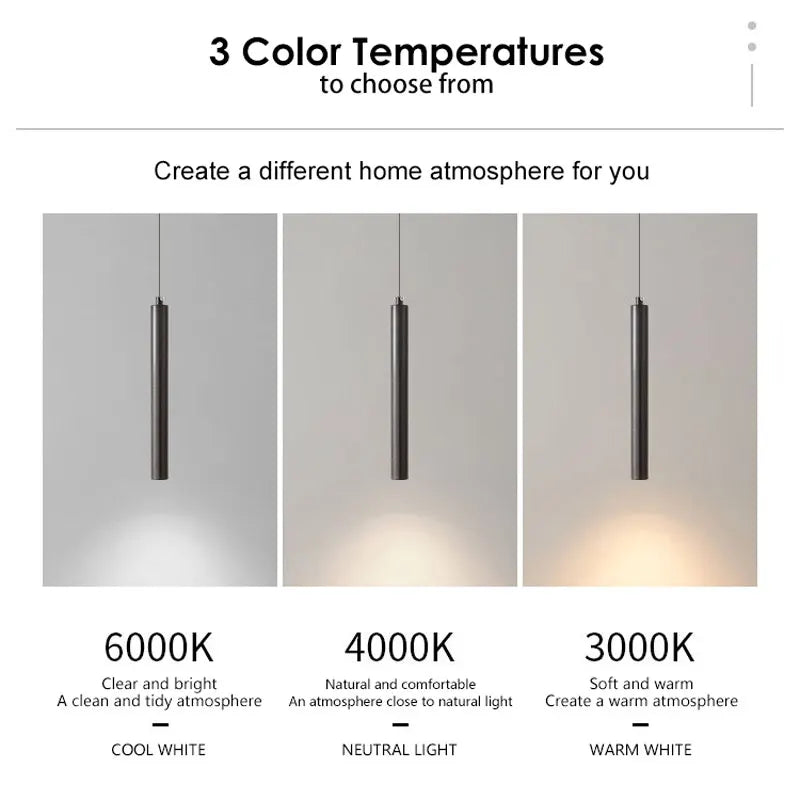 Black LED Cord Pendant Lights Hanging Lighting for TV Background Nordic Adjustable Suspended Chandelier Lamps Kitchen Corridor