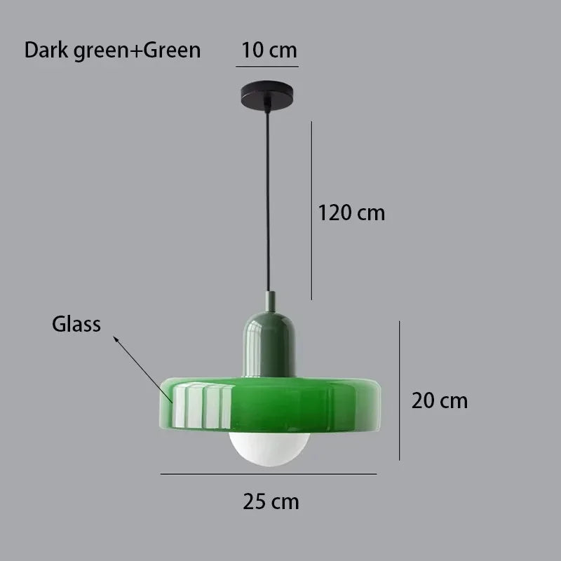 Nordic Retro Glass Pendant Light for Dining Room