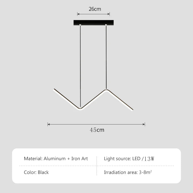 Lámpara Colgante Minimalista de Aluminio - Diseño Nórdico Ondulado
