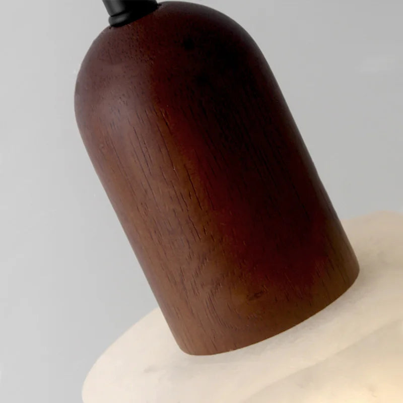 Nordic Wood Marble Pendant Light for Bedroom