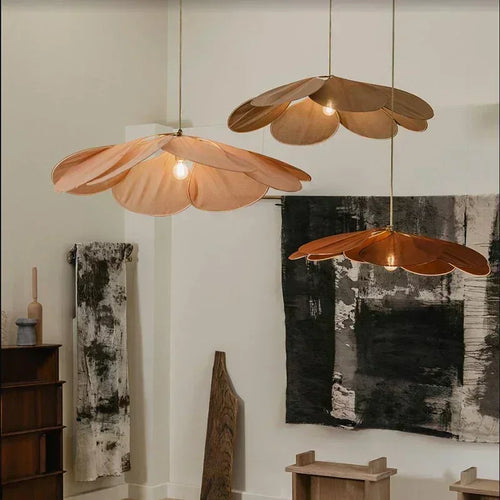 Bohemian Fabric Petal Pendant Light for Dining Room