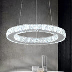 Luxury Crystal Twist Ring Chandelier in Gold for Dining Room