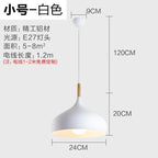 Nordic Matte Dome Pendant Light with Wood Top in Blue for Dining Room