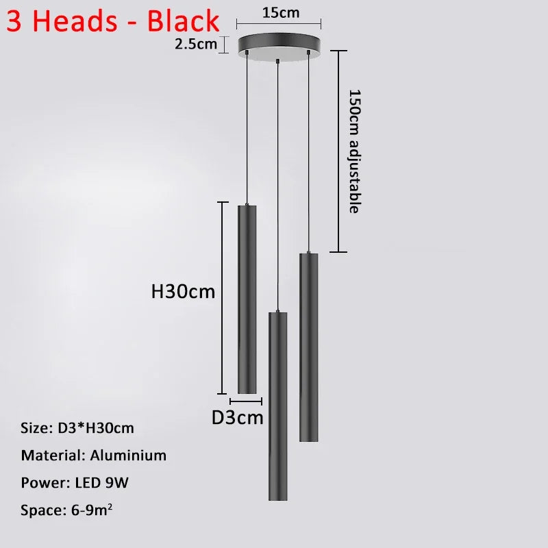 Minimalist Iron Pendant Light for Bedroom
