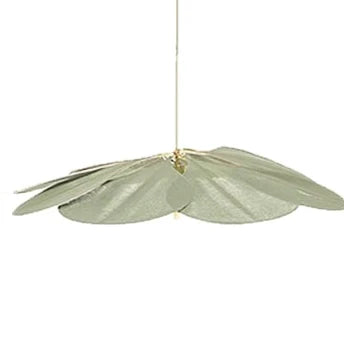Sheer Petal Flower Fabric Pendant Light in Nine Colors for Bedroom