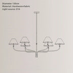 Nordic Iron Pendant Light with Fabric Shades