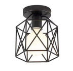 Industrial Iron Geometric Pendant Light for Dining