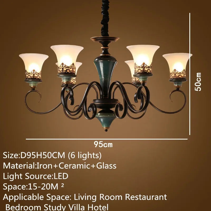 Vintage Crystal Chandelier Pendant Light