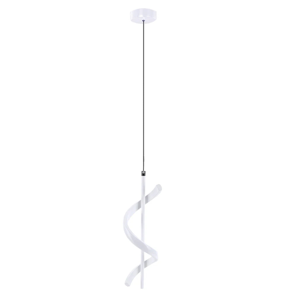 Minimalist Metal Pendant Light Spiral Design