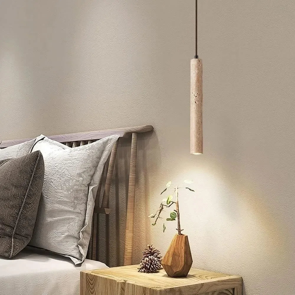 Nordic Travertine Pendant Light for Bedroom