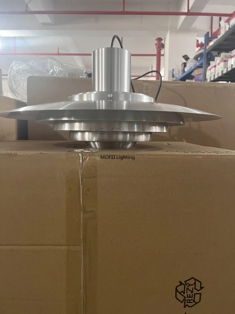 Minimalist Iron Pendant Light with Chrome Accent