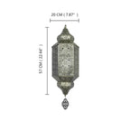 Moroccan Pierced Metal Teardrop Pendant Light for Dining Room and Hallway