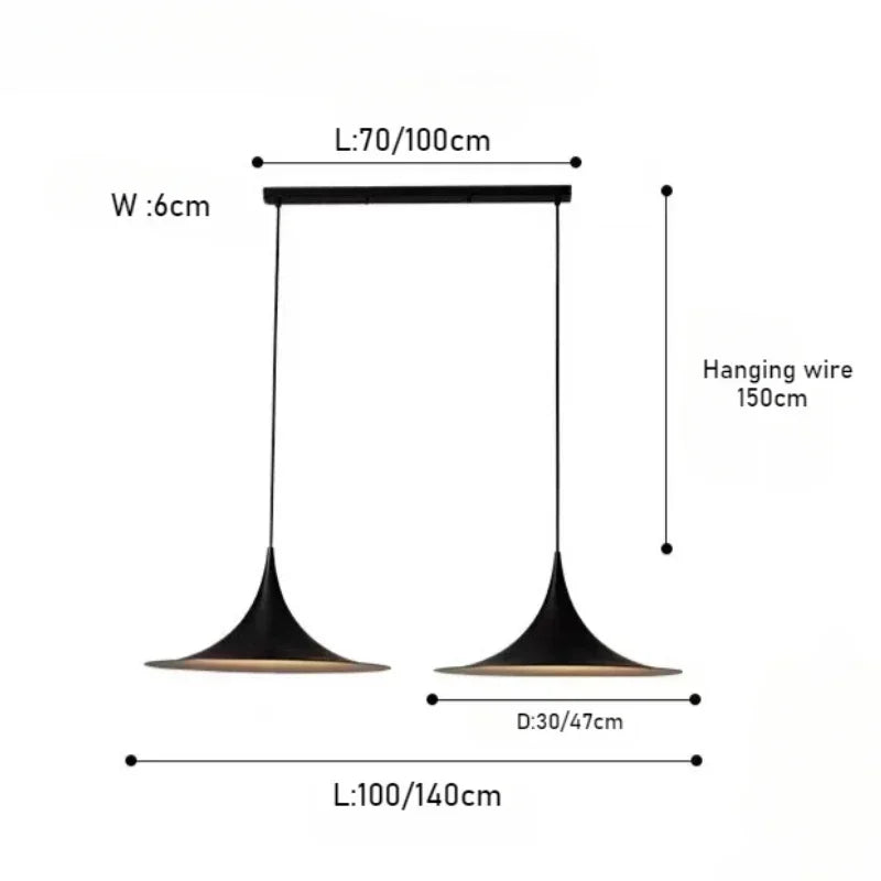 Lámpara Colgante Minimalista de Metal para Comedor