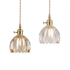 Retro Modern Glass Pendant Lamp with Twisted String Design