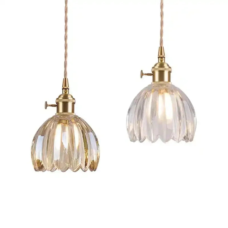 Retro Modern Glass Pendant Lamp with Twisted String Design