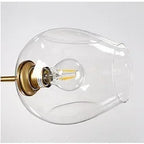 Modern Glass Pendant Light - 6 Bulb Hanging Lamp