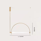Lámpara Colgante Minimalista de Arco de Hierro para Sala de Estar