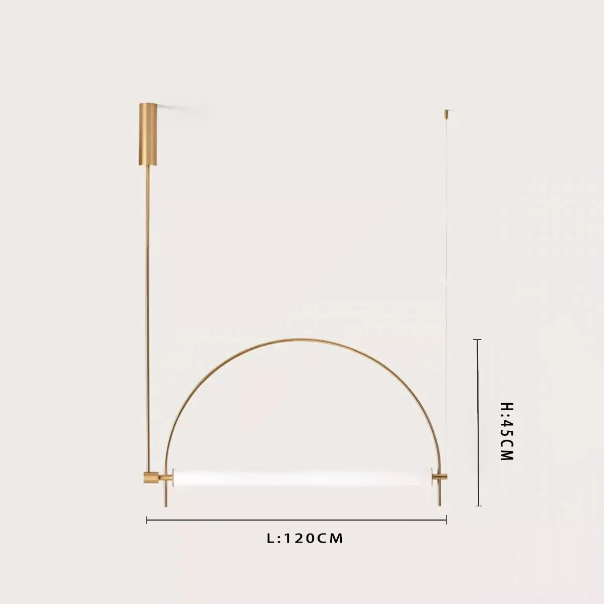 Minimalist Iron Arch Pendant Light for Living Room