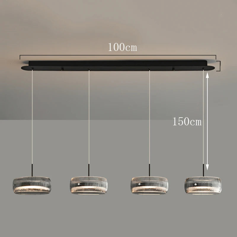 Lámpara Colgante Minimalista de Cristal para Comedor