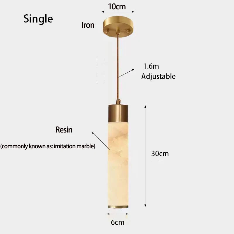 Sunlight Tube Restaurant Bedroom Bedside Long Line Pendant Lamp Modern Minimalist Fish Line Lamp White Acrylic Pendant Lamp
