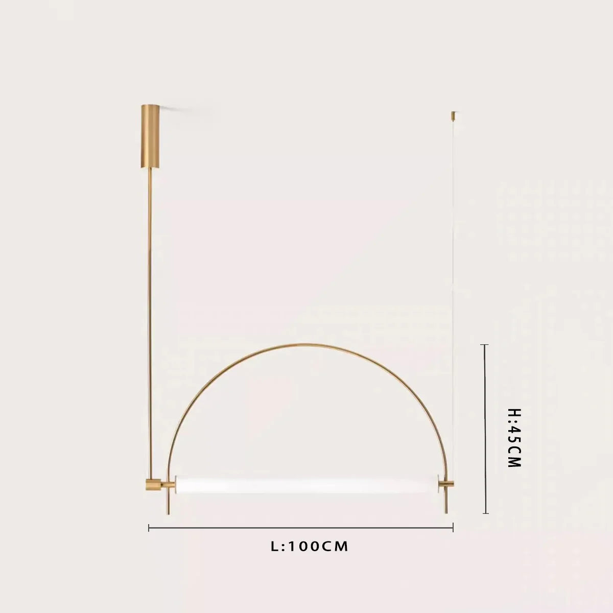 Minimalist Iron Arch Pendant Light for Living Room