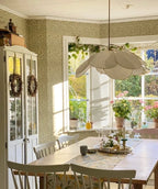 Sheer Petal Flower Fabric Pendant Light in Nine Colors for Bedroom