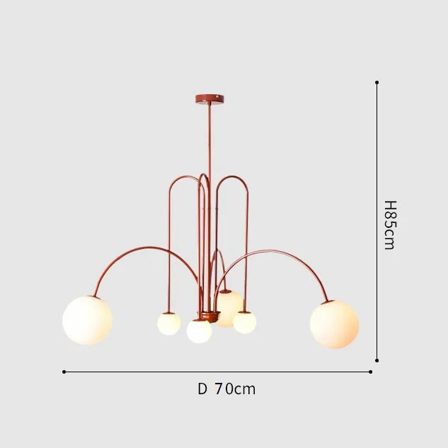 Nordic Minimalist Pendant Light for Living Room Restaurant Lamp Cafe Clothing Store Art Black Gold Red Chandelier