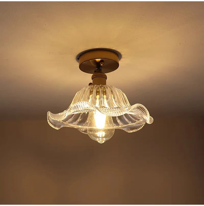 Frosted Glass Pendant Ceiling Light with Iron Finish
